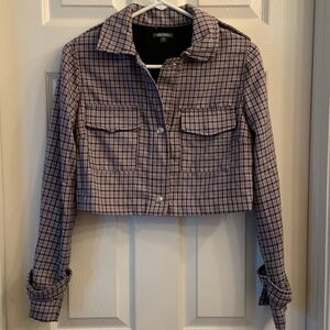 Like new! Wild Fable cropped lavender plaid jacket, size XS.
